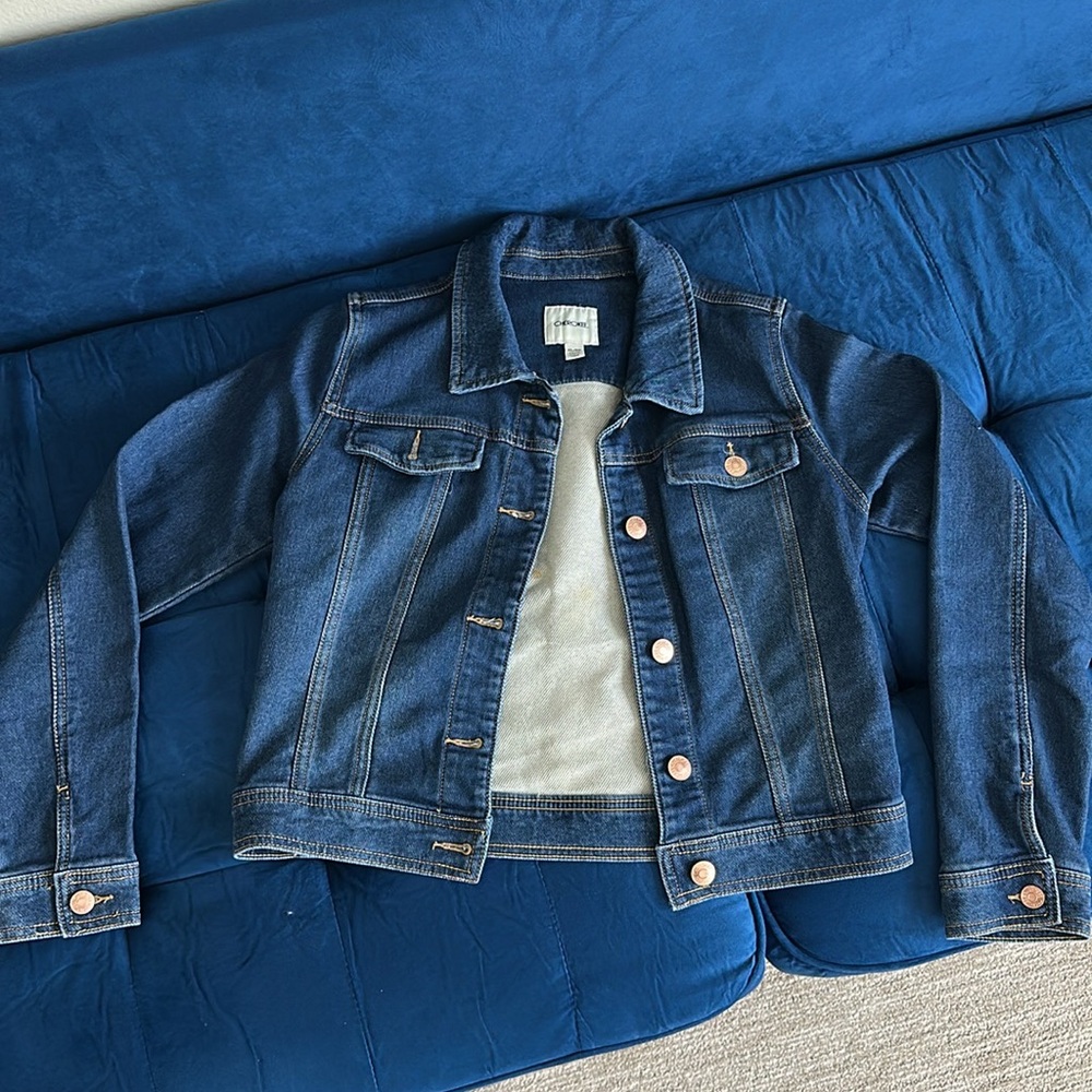 Cherokee painted sunset jean jacket (size XL children’s)
